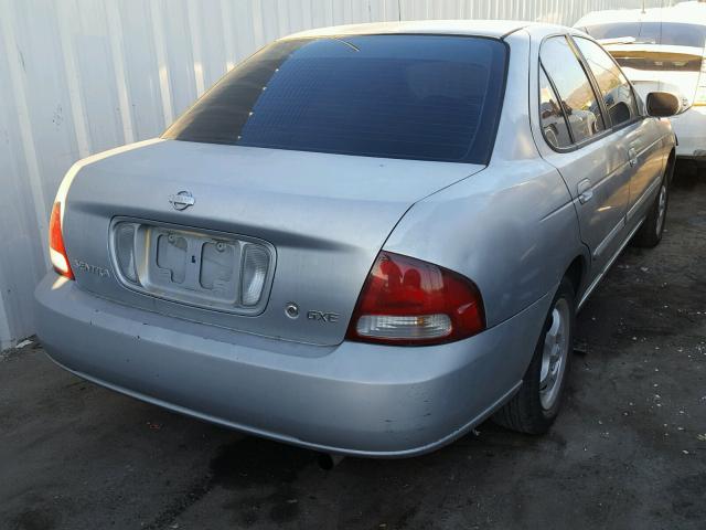 3N1CB51D12L648199 - 2002 NISSAN SENTRA XE SILVER photo 4