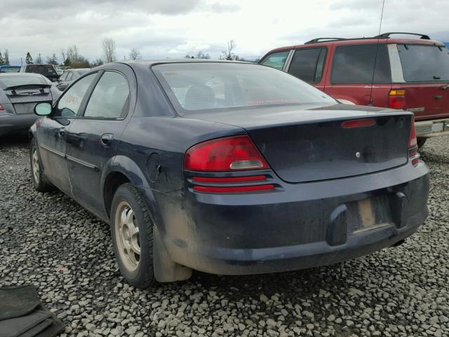 1B3EJ46U81N587350 - 2001 DODGE STRATUS SE BLUE photo 3