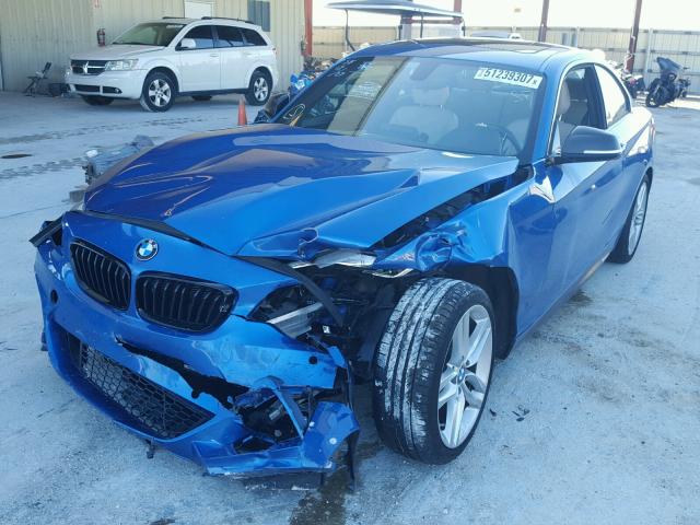 WBA1F9C53GV742370 - 2016 BMW 228 I BLUE photo 2