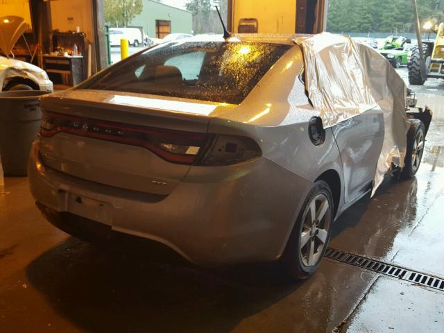 1C3CDFBB0GD593210 - 2016 DODGE DART SXT SILVER photo 4