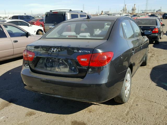 KMHDU46D49U679733 - 2009 HYUNDAI ELANTRA GL BLACK photo 4