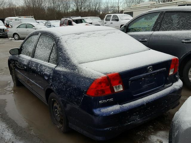 2HGES16595H526706 - 2005 HONDA CIVIC LX BLUE photo 3