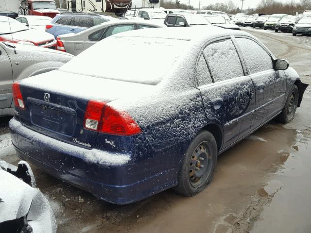 2HGES16595H526706 - 2005 HONDA CIVIC LX BLUE photo 4