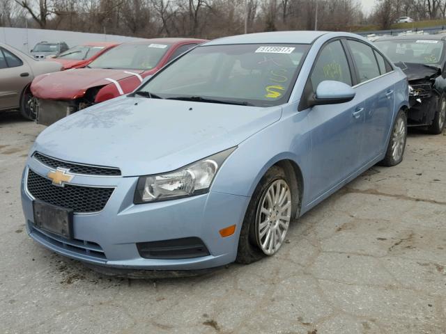 1G1PJ5S91B7194917 - 2011 CHEVROLET CRUZE ECO BLUE photo 2