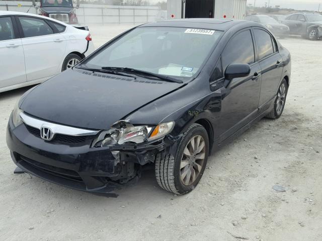 2HGFA15859H509989 - 2009 HONDA CIVIC EX შავი ფოტო 2