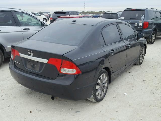 2HGFA15859H509989 - 2009 HONDA CIVIC EX BLACK photo 4