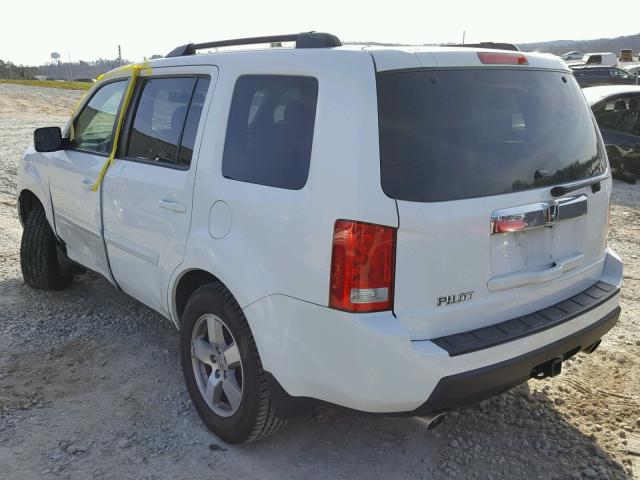 5FNYF3H54AB017356 - 2010 HONDA PILOT EXL WHITE photo 3