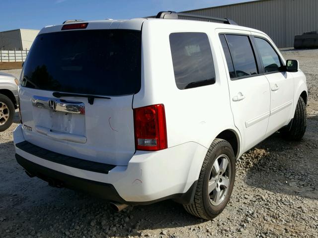 5FNYF3H54AB017356 - 2010 HONDA PILOT EXL WHITE photo 4