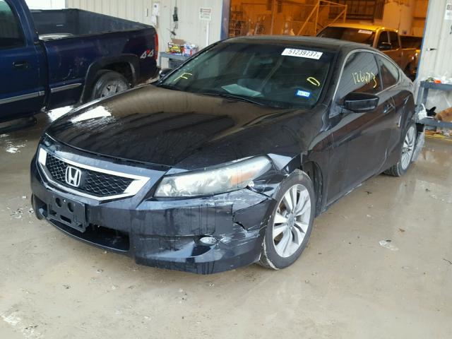 1HGCS11848A000933 - 2008 HONDA ACCORD EXL BLACK photo 2