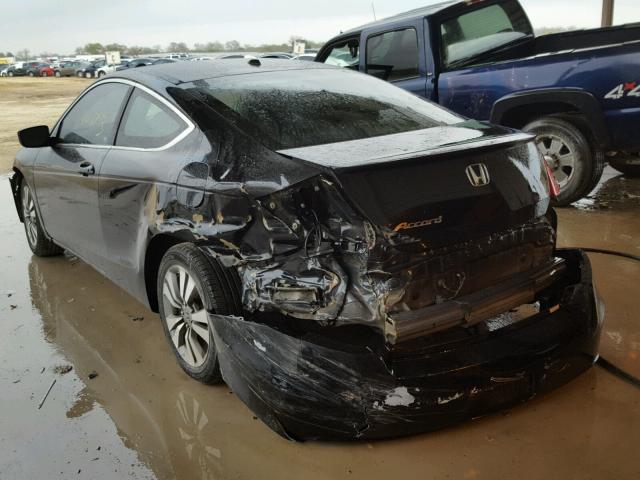 1HGCS11848A000933 - 2008 HONDA ACCORD EXL BLACK photo 3