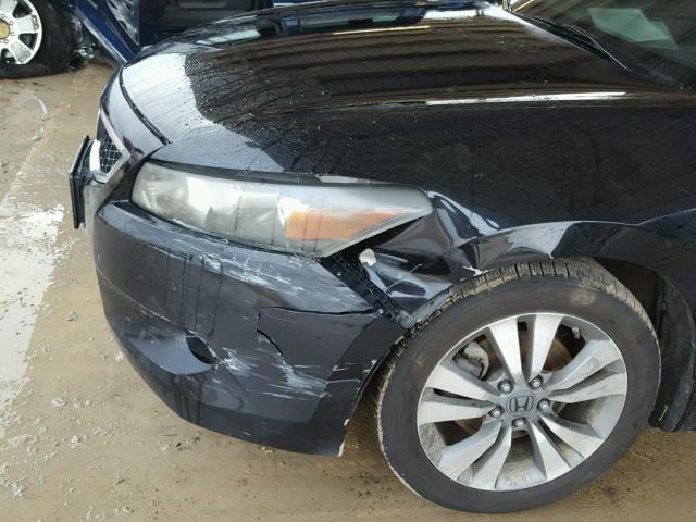 1HGCS11848A000933 - 2008 HONDA ACCORD EXL BLACK photo 9