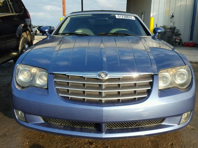 1C3AN65LX6X062196 - 2006 CHRYSLER CROSSFIRE BLUE photo 9