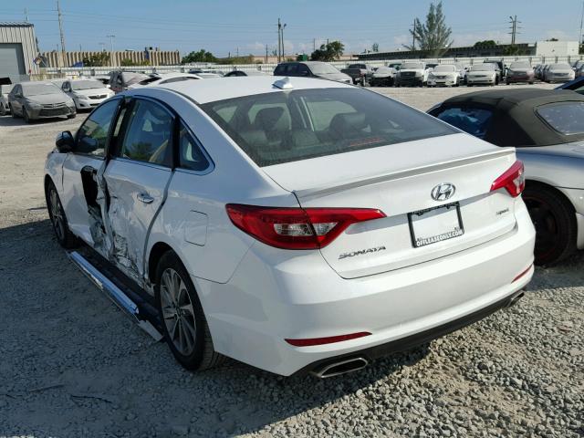 5NPE34AF5FH075988 - 2015 HYUNDAI SONATA SPO WHITE photo 3