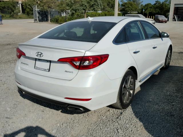 5NPE34AF5FH075988 - 2015 HYUNDAI SONATA SPO WHITE photo 4