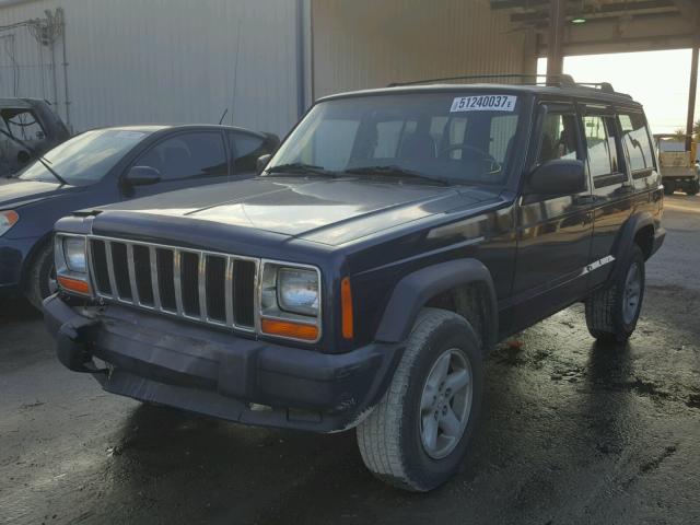 1J4FT48S5YL133890 - 2000 JEEP CHEROKEE S BLUE photo 2