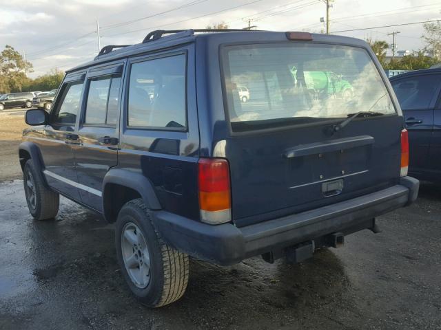 1J4FT48S5YL133890 - 2000 JEEP CHEROKEE S BLUE photo 3