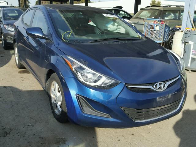 5NPDH4AE0FH628941 - 2015 HYUNDAI ELANTRA SE BLUE photo 1