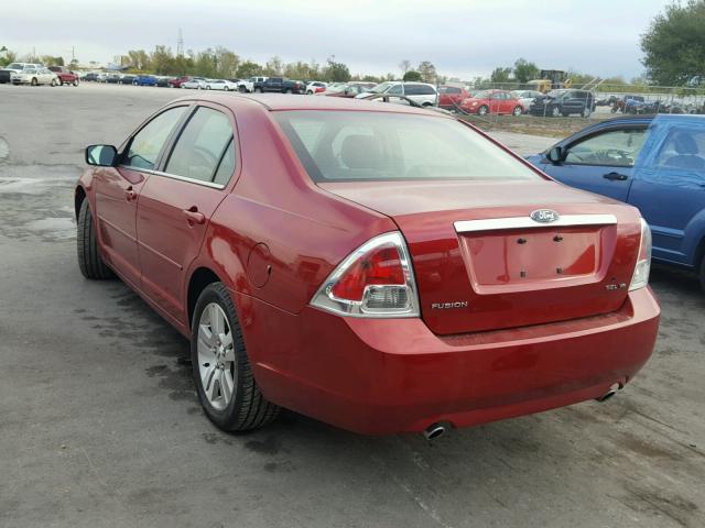 3FAFP08116R168179 - 2006 FORD FUSION SEL RED photo 3