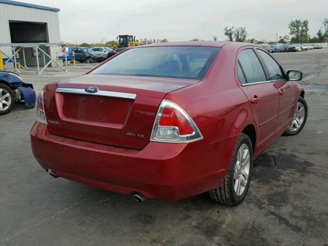 3FAFP08116R168179 - 2006 FORD FUSION SEL RED photo 4