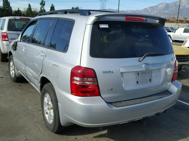 JTEGF21AX30076194 - 2003 TOYOTA HIGHLANDER SILVER photo 3