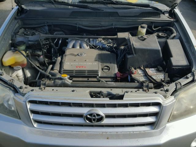 JTEGF21AX30076194 - 2003 TOYOTA HIGHLANDER SILVER photo 7