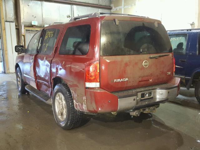 5N1AA08C17N700974 - 2007 NISSAN ARMADA SE MAROON photo 3