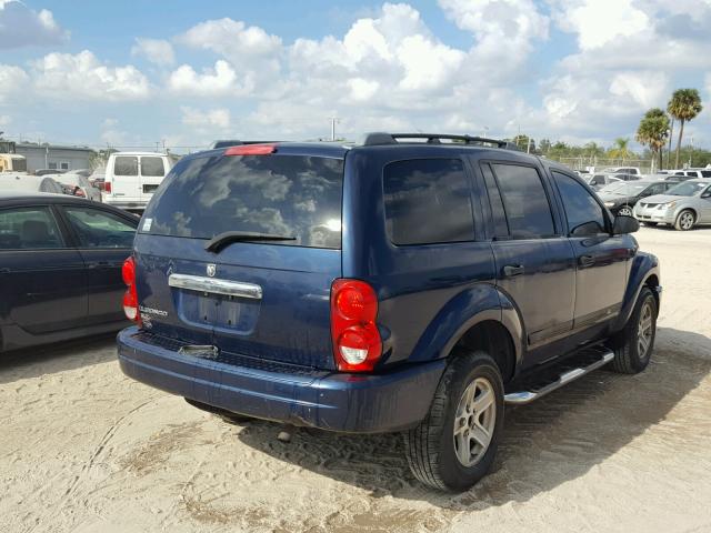 1D4HD48K56F148156 - 2006 DODGE DURANGO SL BLUE photo 4