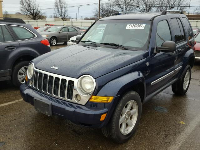 1J4GL58K87W517041 - 2007 JEEP LIBERTY LI BLUE photo 2