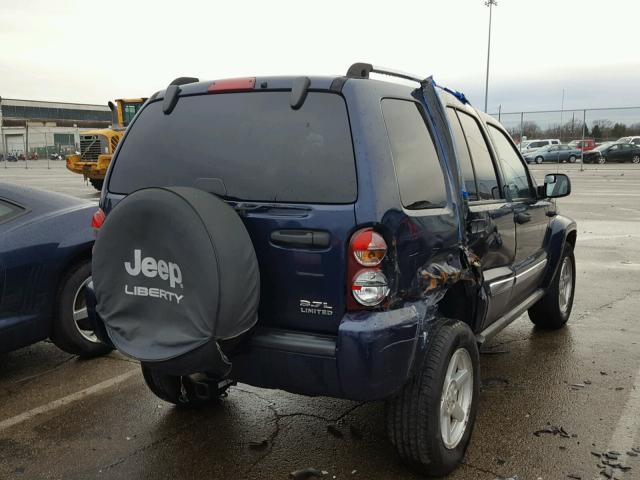 1J4GL58K87W517041 - 2007 JEEP LIBERTY LI BLUE photo 4