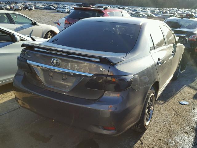 2T1BU4EE9DC933612 - 2013 TOYOTA COROLLA BA GRAY photo 4