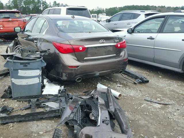 JN1BV7AP3EM670272 - 2014 INFINITI Q50 BASE Marrón foto 3