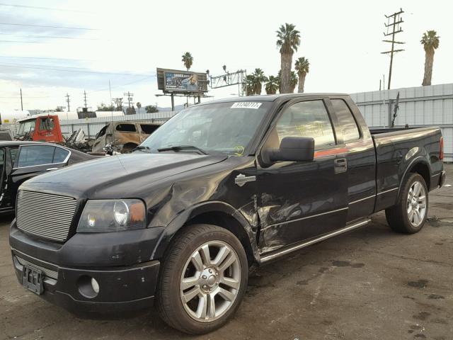 1FTRX12536FB47274 - 2006 FORD F150 BLACK photo 2