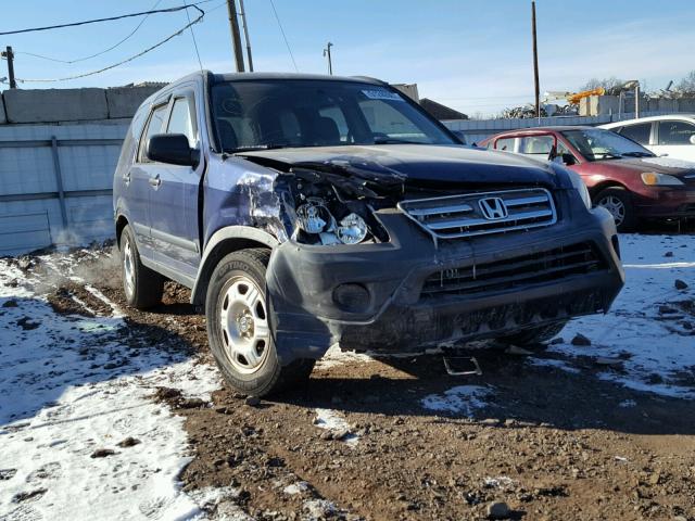 JHLRD78515C046644 - 2005 HONDA CR-V LX BLUE photo 1