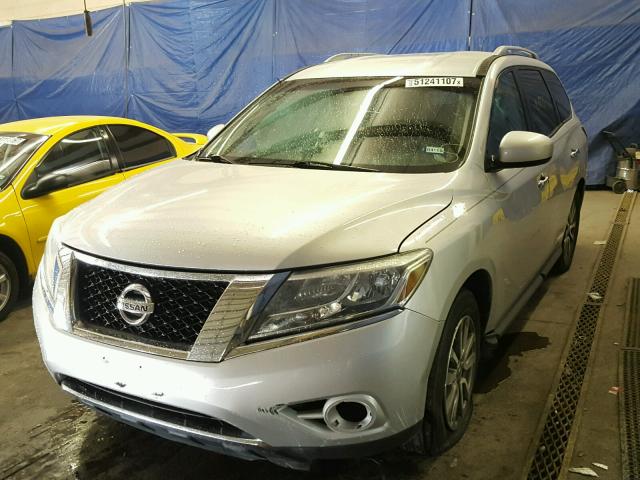 5N1AR2MM5EC624672 - 2014 NISSAN PATHFINDER SILVER photo 2