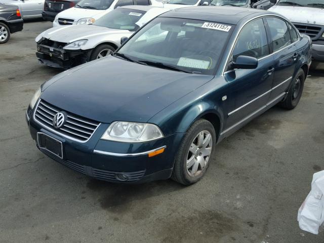 WVWRH63B81P101490 - 2001 VOLKSWAGEN PASSAT GLX 绿色 照片 2