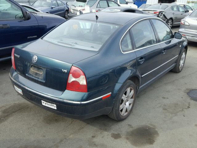 WVWRH63B81P101490 - 2001 VOLKSWAGEN PASSAT GLX GREEN photo 4