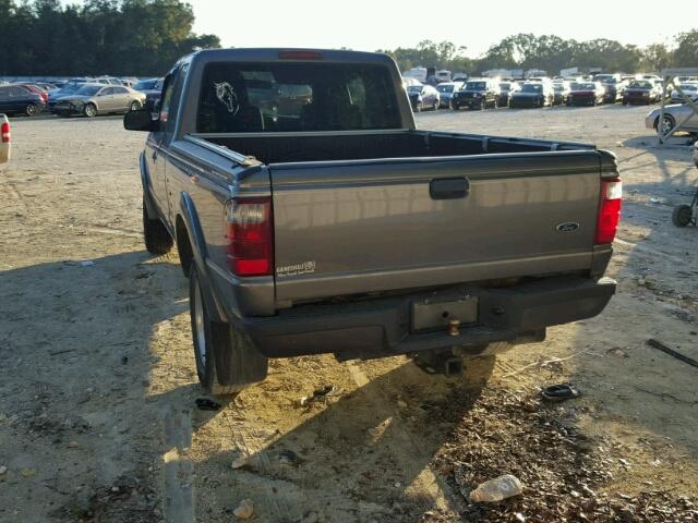 1FTYR14U84PB22758 - 2004 FORD RANGER SUP GRAY photo 3