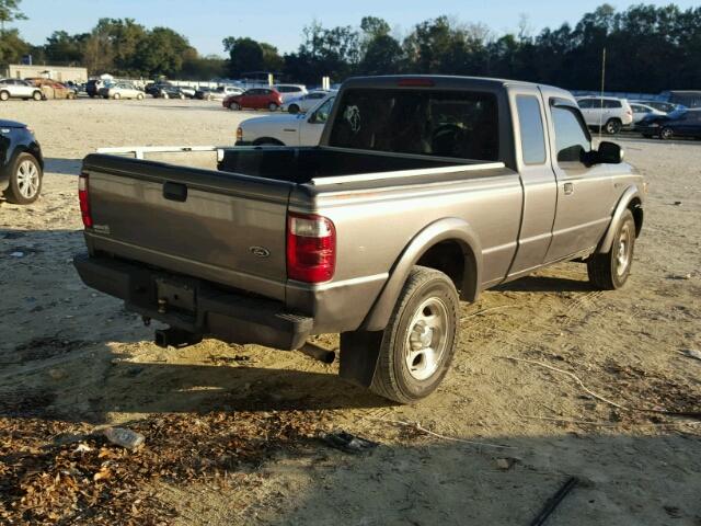 1FTYR14U84PB22758 - 2004 FORD RANGER SUP GRAY photo 4