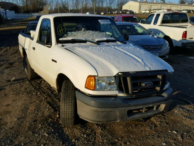 1FTYR10DX5PB00767 - 2005 FORD RANGER WHITE photo 1