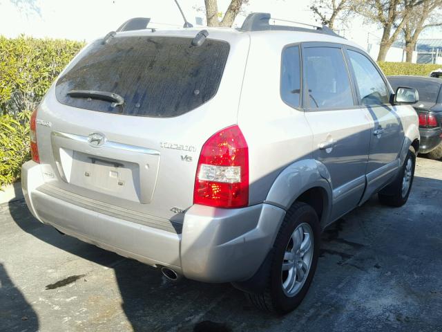 KM8JN72D96U357172 - 2006 HYUNDAI TUCSON GLS SILVER photo 4