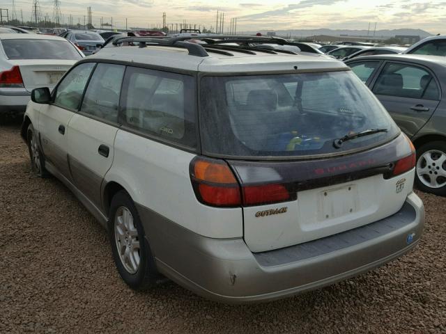 4S3BH665927659745 - 2002 SUBARU LEGACY OUT WHITE photo 3