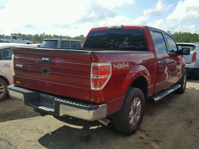 1FTFW1ET2DKD03504 - 2013 FORD F150 SUPER RED photo 4