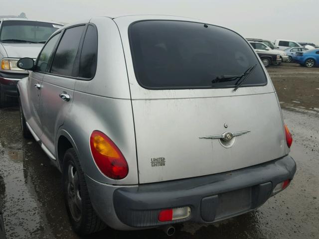 3C8FY68B02T237846 - 2002 CHRYSLER PT CRUISER SILVER photo 3