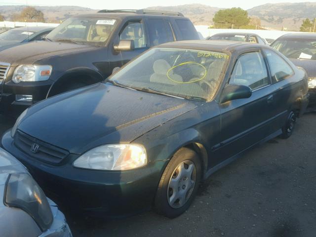 1HGEJ8144XL051899 - 1999 HONDA CIVIC EX GREEN photo 2