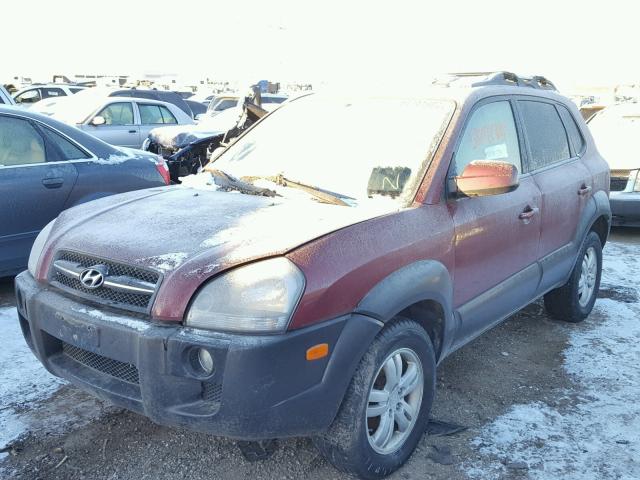 KM8JN12D37U519263 - 2007 HYUNDAI TUCSON SE BURGUNDY photo 2