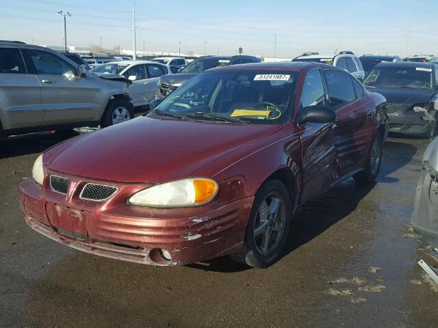 1G2NF52F62C130812 - 2002 PONTIAC GRAND AM S RED photo 2