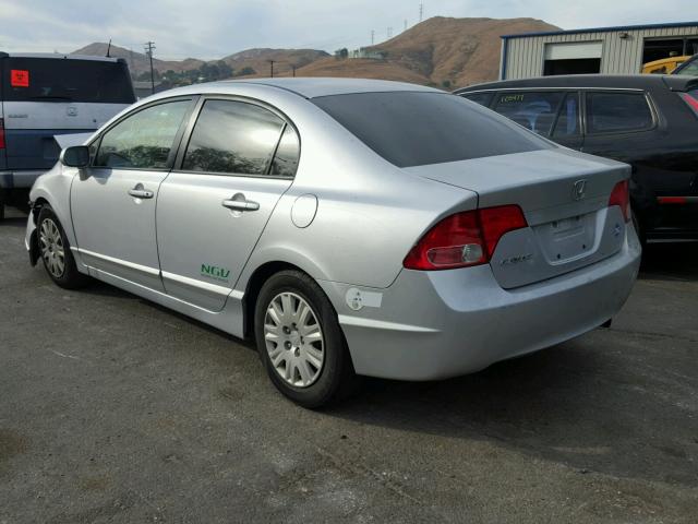 1HGFA46537L000487 - 2007 HONDA CIVIC GX SILVER photo 3