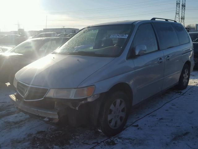 5FNRL18684B086310 - 2004 HONDA ODYSSEY EX SILVER photo 2