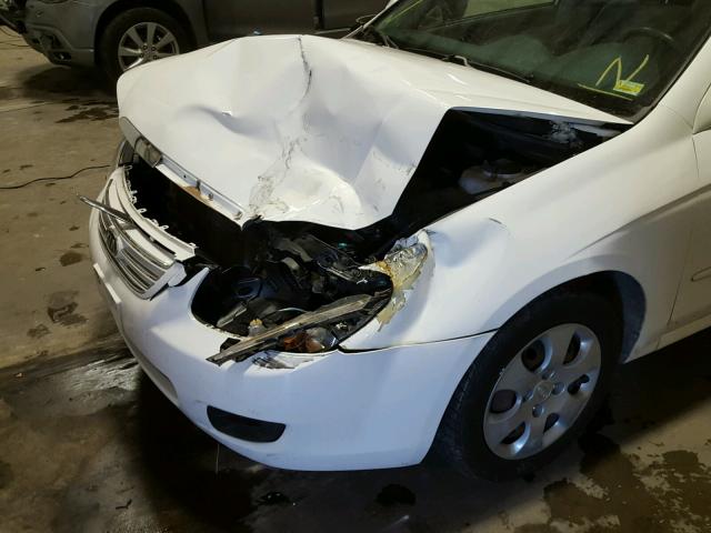 KNAFE121375439596 - 2007 KIA SPECTRA EX WHITE photo 9