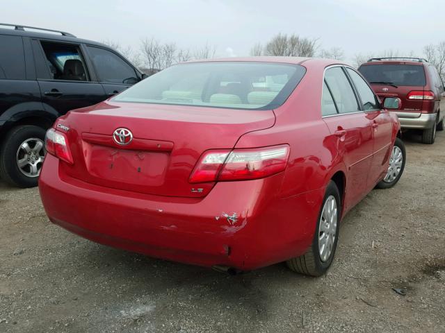 4T1BE46K27U135375 - 2007 TOYOTA CAMRY NEW RED photo 4